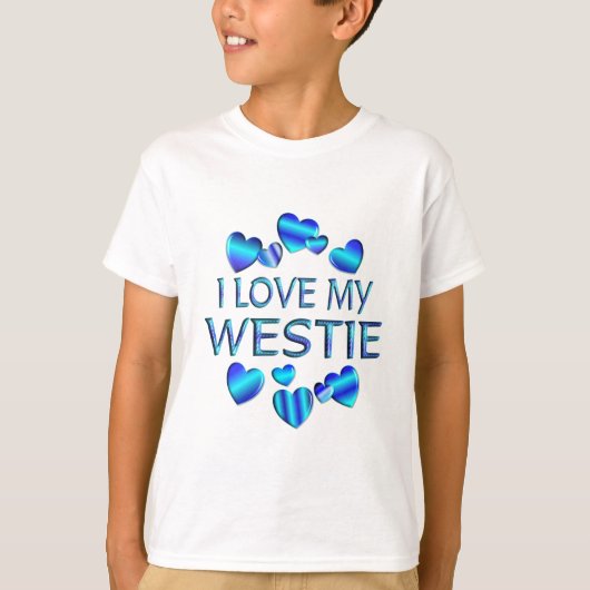 私は私のウェスティーが大好き Tシャツ (正面)