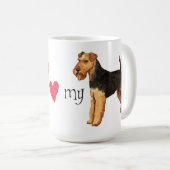 私は私のウェルシュテリアを愛します コーヒーマグカップ (正面右)