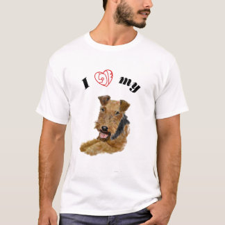 私は私のウェルシュテリアを愛します Tシャツ