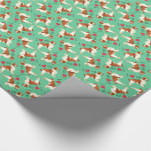 私は私のウェールズのスプリンガースパニエルを愛します ラッピングペーパー (角)