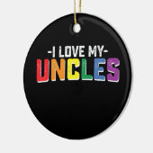 私は私のウンクレスプライドゲイレズビアンファミリーマッチング セラミックオーナメント (左)