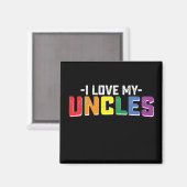 私は私のウンクレスプライドゲイレズビアンファミリーマッチング マグネット (正面/裏面)