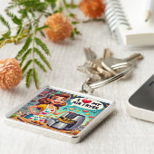 私は私のエアフライヤーが大好き – かわいい料理デザイン キーホルダー (側面)