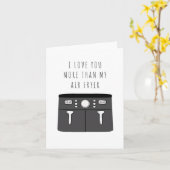 私は私のエアフライヤーよりもあなたを愛している カード (黄色い花)