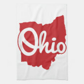 私は私のオハイオホームスクリプトオハイオを愛する キッチンタオル (縦)