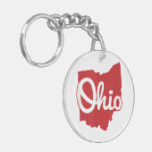 私は私のオハイオホームスクリプトオハイオを愛する キーホルダー (正面左)
