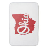 私は私のオハイオホームスクリプトオハイオを愛する バスマット (正面縦)