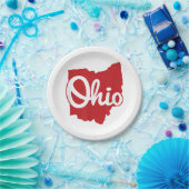 私は私のオハイオホームスクリプトオハイオを愛する ペーパープレート (パーティー)