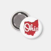 私は私のオハイオホームスクリプトオハイオを愛する マグネット (正面/裏面)