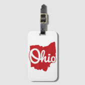 私は私のオハイオホームスクリプトオハイオを愛する ラゲッジタグ (正面縦)