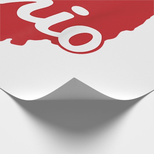 私は私のオハイオホームスクリプトオハイオを愛する ラッピングペーパー (角)