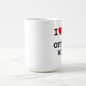 私は私のオフィスの妻を愛します コーヒーマグカップ (中央)