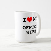 私は私のオフィスの妻を愛します コーヒーマグカップ (正面右)
