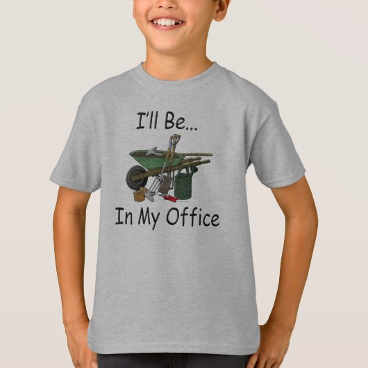 私は私のオフィスの庭にいます Tシャツ (正面)