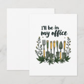 私は私のオフィスの庭師のガーデニングにおもしろいいる サンキューカード (正面/裏面)