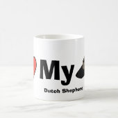 私は私のオランダの羊飼いを愛します コーヒーマグカップ (中央)