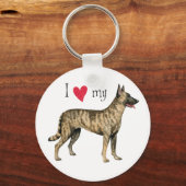 私は私のオランダ羊飼いを愛する キーホルダー (正面)