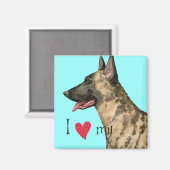 私は私のオランダ羊飼いを愛する マグネット (正面/裏面)