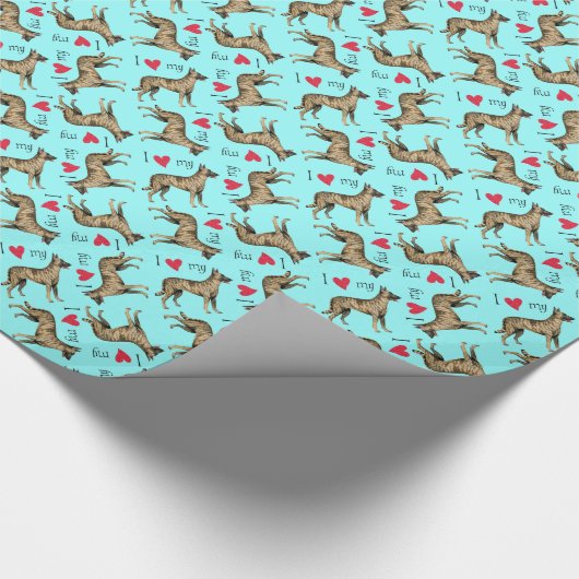 私は私のオランダ羊飼いを愛する ラッピングペーパー (角)