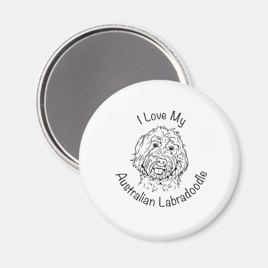私は私のオーストラリアのラブラドードルが大好き マグネット (正面/裏面)