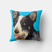 私は私のオーストラリアの牛犬を愛します クッション (裏面)