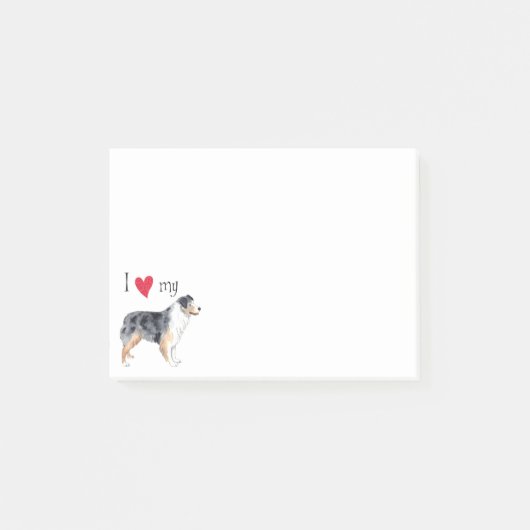 私は私のオーストラリアの羊飼いを愛します ポストイット (正面)