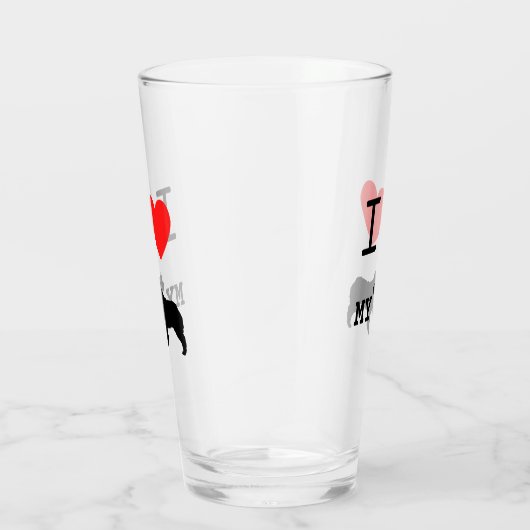 私は私のオーストラリアの羊飼いタンブラーハート タンブラーグラス (右)