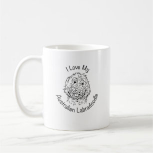 私は私のオーストラリアのLabradoodleを愛します コーヒーマグカップ