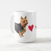 私は私のオーストラリアンテリアを愛します コーヒーマグカップ (正面左)