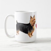 私は私のオーストラリアンテリアを愛します コーヒーマグカップ (左)