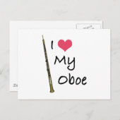 私は私のオーボエが大好き ポストカード (正面/裏面)