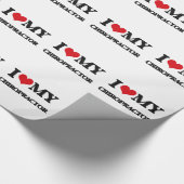 私は私のカイロプラクターを愛します ラッピングペーパー (角)