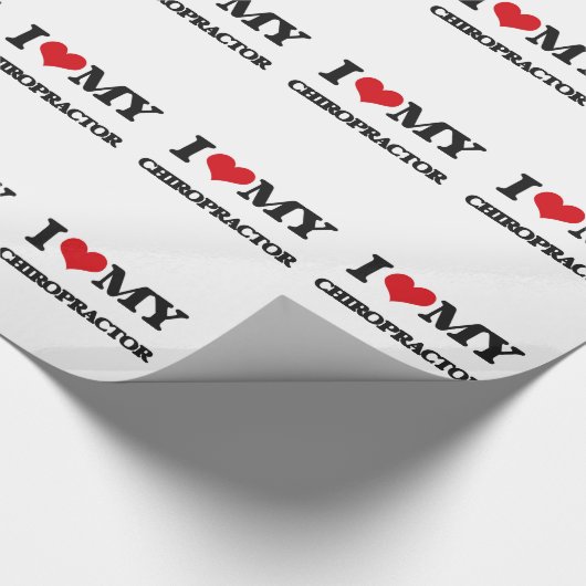 私は私のカイロプラクターを愛します ラッピングペーパー (角)