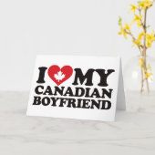 私は私のカナダのボーイフレンドを愛します カード (黄色い花)