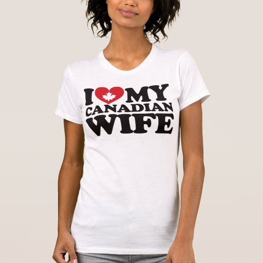 私は私のカナダの妻を愛します Tシャツ (正面)