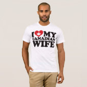 私は私のカナダの妻を愛します Tシャツ (正面フル)