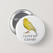 私は私のカナリア色のボタンを愛します 缶バッジ (正面&裏面)