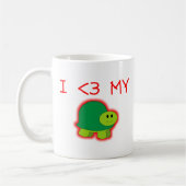 私は私のカメを愛します コーヒーマグカップ (左)