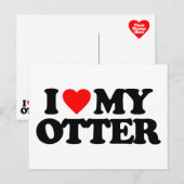 私は私のカワウソが大好き ポストカード (正面/裏面)