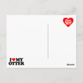 私は私のカワウソが大好き ポストカード (裏面)