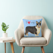 私は私のカーディガンのウェルシュコーギーを愛します クッション (椅子)