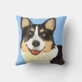 私は私のカーディガンのウェルシュコーギーを愛します クッション (裏面)