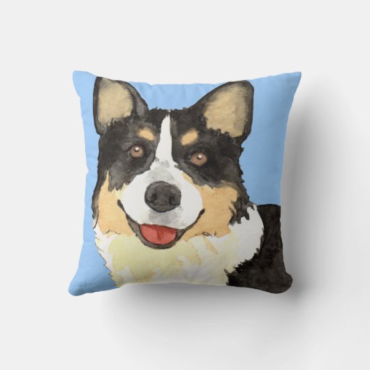 私は私のカーディガンのウェルシュコーギーを愛します クッション (裏面)