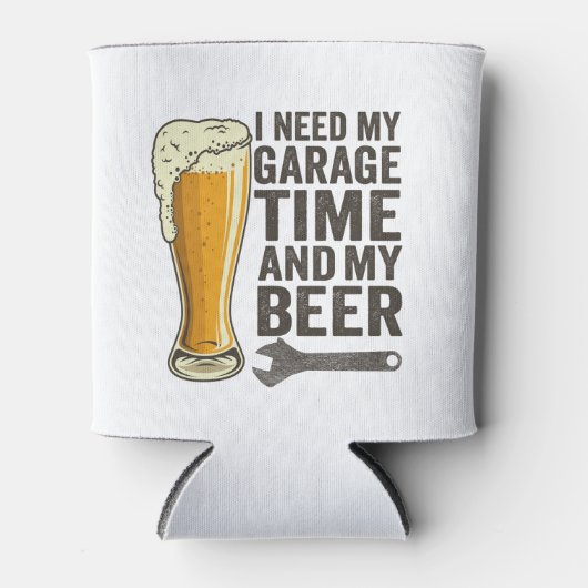 私は私のガレージの時間と私のビールの修理工がおもしろい必要 缶クーラー (正面)