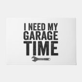 私は私のガレージ時間の車のおもしろい熱狂的なギフトが必要 ドアマット (正面)