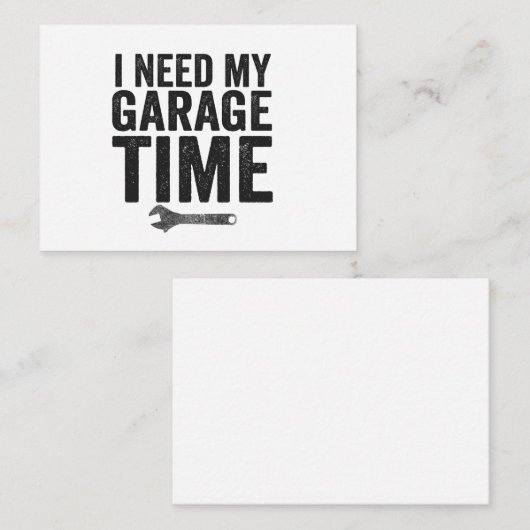 私は私のガレージ時間の車のおもしろい熱狂的なギフトが必要 ノートカード (正面/裏面)