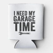 私は私のガレージ時間の車のおもしろい熱狂的なギフトが必要 缶クーラー (正面)