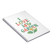 私は私のガーデントロピカルフローラ水色が大好き ノートブック (右側)