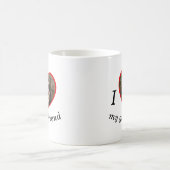 私は私のガールフレンドが大好きカスタムフォト文字 コーヒーマグカップ (中央)