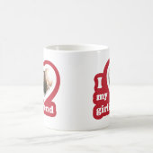 私は私のガールフレンドが大好きカスタムレトロバレンタイン写真 コーヒーマグカップ (中央)